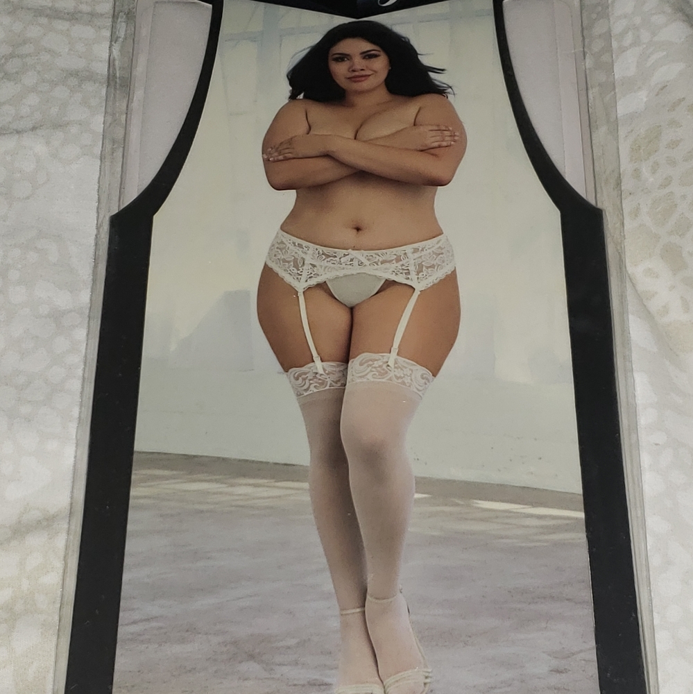 White sheer thigh highs